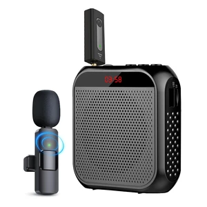 Voice Amplifier with Wireless Lapel Microphone & Wired Headset | 2200mAh Battery, 10W Power, Portable Megaphone PA Speaker System, Teacher Microphone for Classroom/Yoga/Tour Guide/Speech Voice Amplifier with Wireless Lapel Microphone & Wired Headset | 2200mAh Battery, 10W Power, Portable Megaphone PA Speaker System, Teacher Microphone for Classroom/Yoga/Tour Guide/Speech