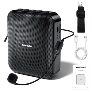 Voice Amplifier for Teachers Portable Rechargeable Speaker | 2500mAh,Wired Mic,USB-C Rechargeable,with Headset and Waistband,for Classroom, Training, Teaching, Yoga, Meeting, Speech Voice Amplifier for Teachers Portable Rechargeable Speaker | 2500mAh,Wired Mic,USB-C Rechargeable,with Headset and Waistband,for Classroom, Training, Teaching, Yoga, Meeting, Speech