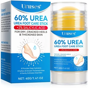 Urea Cream 60% plus Salicylic Acid 2% Urea Foot Care Stick, Foot Cream for Foot Callus Remover, Feet Moisturizer Stick for Dry Cracked Heels, Hands, Knees, Hydrating Heel Balm, Easy To Use Urea Cream 60% plus Salicylic Acid 2% Urea Foot Care Stick, Foot Cream for Foot Callus Remover, Feet Moisturizer Stick for Dry Cracked Heels, Hands, Knees, Hydrating Heel Balm, Easy To Use