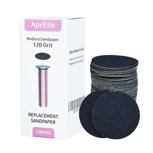 120pcs Replaceable Sandpaper for Electric Foot Callus Remover, Medium 120-Grit Electric Foot File Replacement Pads 120pcs Replaceable Sandpaper for Electric Foot Callus Remover, Medium 120-Grit Electric Foot File Replacement Pads