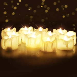 12-Pack Battery Tea Lights with Timer Built in, Auto-On 6H Daily | Flickering Flameless LED Tealight Votive Candles for Lanterns, Centerpieces, Mantels and Traditional Decor, No Remote 12-Pack Battery Tea Lights with Timer Built in, Auto-On 6H Daily | Flickering Flameless LED Tealight Votive Candles for Lanterns, Centerpieces, Mantels and Traditional Decor, No Remote