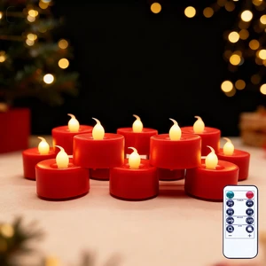 Red Votive Candles Battery Operated, 12 Pack Red Tea Lights Candles, 1.7"x1.6" Votive Candles with Remote & Timer, Flameless Tealight Candles for Halloween Jack-O'-Lanterns, Christmas & Home Decor Red Votive Candles Battery Operated, 12 Pack Red Tea Lights Candles, 1.7"x1.6" Votive Candles with Remote & Timer, Flameless Tealight Candles for Halloween Jack-O'-Lanterns, Christmas & Home Decor