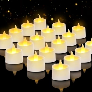 White Flameless LED Tea Lights - Battery-Powered Dancing Flame Candles for Modern Homes, White Weddings & Easter Decor (White Base, 24 Pack) White Flameless LED Tea Lights - Battery-Powered Dancing Flame Candles for Modern Homes, White Weddings & Easter Decor (White Base, 24 Pack)