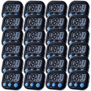 24 Pack Multi-Function Digital Timers with Magnetic Back, Large LCD Display, Loud Alarm, Count up & Countdown, Memory Function for Cooking, Classroom, Study, Exercise & Work(Black and Blue) 24 Pack Multi-Function Digital Timers with Magnetic Back, Large LCD Display, Loud Alarm, Count up & Countdown, Memory Function for Cooking, Classroom, Study, Exercise & Work(Black and Blue)