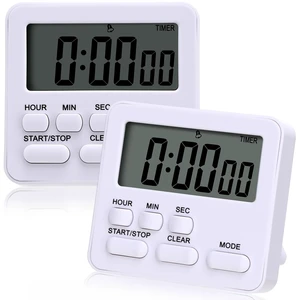 2 Pcs Digital Kitchen Timer 24 Hour Alarm, White | Magnetic Back Stand, Countdown Count up Loud Alarm, On/off Switch, Large Display for Cooking Baking Exercise Kitchen Timers 2 Pcs Digital Kitchen Timer 24 Hour Alarm, White | Magnetic Back Stand, Countdown Count up Loud Alarm, On/off Switch, Large Display for Cooking Baking Exercise Kitchen Timers