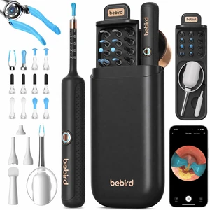 R37R Ear Wax Removal Tool Camera, Flexible Scope and Visual Tweezers | FSA HSA Eligible, IP67 3P HD Camera, 90-Min Runtime, 12 Tips for Wet or Dry Wax, 3-Piece Home ENT Cleaning Kit for Family Use R37R Ear Wax Removal Tool Camera, Flexible Scope and Visual Tweezers | FSA HSA Eligible, IP67 3P HD Camera, 90-Min Runtime, 12 Tips for Wet or Dry Wax, 3-Piece Home ENT Cleaning Kit for Family Use