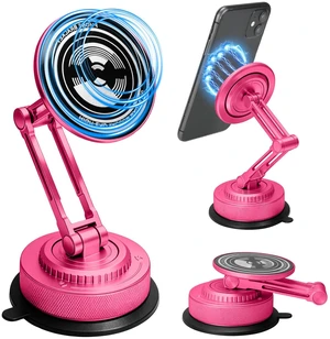All-Metal Alloy Long Arm Magnetic Suction Cup Car Phone Mount(Pink) | Strong Powerful Magnetic Heavy-Duty Windshield Dash 360° Mechanical Rotation Cell Mobile Phone Vehicle Bracket for All Cars All-Metal Alloy Long Arm Magnetic Suction Cup Car Phone Mount(Pink) | Strong Powerful Magnetic Heavy-Duty Windshield Dash 360° Mechanical Rotation Cell Mobile Phone Vehicle Bracket for All Cars