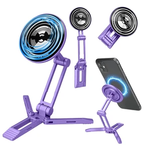 Travel Mini Foldable Magnetic Magsafe Phone Tripod Holder | All-Metal, 360° Mechanical Rotating Suction Cup, Portable Pocket Desk Office Travel Selfie Stick, Mobile Holder for Android Travel Mini Foldable Magnetic Magsafe Phone Tripod Holder | All-Metal, 360° Mechanical Rotating Suction Cup, Portable Pocket Desk Office Travel Selfie Stick, Mobile Holder for Android