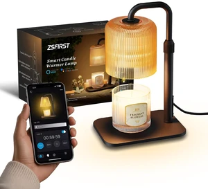 Smart WiFi Candle Warmer Lamp with Timer, App & Voice Control | Dimmable Height Adjustable Wax Warmer for Jar Candles, Glass Shade Candle Lamp, Home Decor Housewarming Gifts for Women Smart WiFi Candle Warmer Lamp with Timer, App & Voice Control | Dimmable Height Adjustable Wax Warmer for Jar Candles, Glass Shade Candle Lamp, Home Decor Housewarming Gifts for Women
