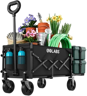 WA1 Collapsible Folding Wagon Cart, Max 220lb Load, Expands to 100L | Dual-Bearing Wheels, Smooth Swivel Steering, Drop-Down Tailgate, Extended Storage, 2 Cup Holders,Grocery/Garden/Camping WA1 Collapsible Folding Wagon Cart, Max 220lb Load, Expands to 100L | Dual-Bearing Wheels, Smooth Swivel Steering, Drop-Down Tailgate, Extended Storage, 2 Cup Holders,Grocery/Garden/Camping
