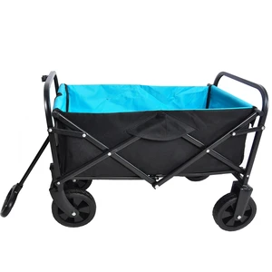 Folding cart that Does not Need to be Assembled Station Wagon, Grocery cart (Black+Blue Mini cart) Folding cart that Does not Need to be Assembled Station Wagon, Grocery cart (Black+Blue Mini cart)