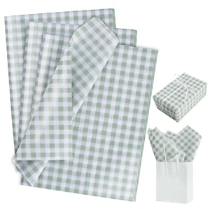 BEISHIDA Grid Paper Napkins, Bulk, Gray Green and White Plaid, 35.56 x 50.80 cm, 50 Count, for Gift Bags, Weddings, Birthdays, Easter, DIY Crafts, Holiday Flowers BEISHIDA Grid Paper Napkins, Bulk, Gray Green and White Plaid, 35.56 x 50.80 cm, 50 Count, for Gift Bags, Weddings, Birthdays, Easter, DIY Crafts, Holiday Flowers