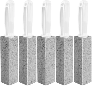 MEQHUO Pumice Stone with Handle, 5-Pack Hard Water Ring Remover for Toilet, Bathtub, Stove, Grill, Pool, Sink Cleaner MEQHUO Pumice Stone with Handle, 5-Pack Hard Water Ring Remover for Toilet, Bathtub, Stove, Grill, Pool, Sink Cleaner