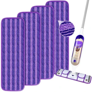4 Pack Upgraded Reusable Mop Pads for Swiffer PowerMop, Cationic Material, Multi-Surface Floor Cleaning Refills 4 Pack Upgraded Reusable Mop Pads for Swiffer PowerMop, Cationic Material, Multi-Surface Floor Cleaning Refills