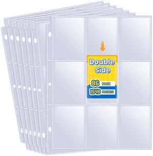 Fabmaker 1548 9-Pocket Double Side Trading Card Sleeves Fabmaker 1548 9-Pocket Double Side Trading Card Sleeves