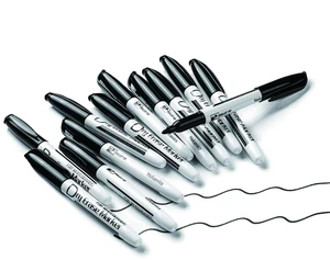 Volcanics Black Dry Erase Markers, Fine Tip, 12 Pack Volcanics Black Dry Erase Markers, Fine Tip, 12 Pack