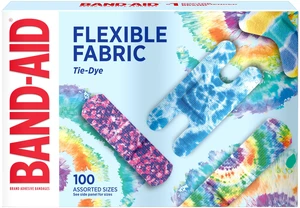 BAND-AID Flexible Fabric Adhesive Bandages Tie-Dye Designs, 100Ct BAND-AID Flexible Fabric Adhesive Bandages Tie-Dye Designs, 100Ct