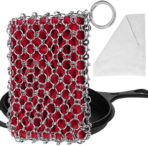 Herda 316L Cast Iron Chain Mail Scrubber Large Herda 316L Cast Iron Chain Mail Scrubber Large