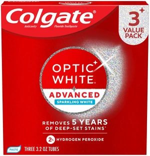 Colgate Optic White Advanced Hydrogen Peroxide Toothpaste, 3.2oz, 3 Pack Colgate Optic White Advanced Hydrogen Peroxide Toothpaste, 3.2oz, 3 Pack