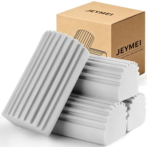 Jeymei Damp Clean Duster Sponge, 4Pcs, Grey Jeymei Damp Clean Duster Sponge, 4Pcs, Grey