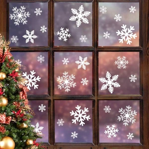 LUDILO 135Pcs Snowflakes Window Clings Christmas Decorations Window Decals LUDILO 135Pcs Snowflakes Window Clings Christmas Decorations Window Decals
