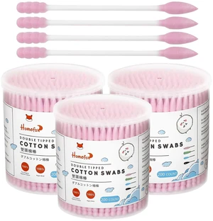 Pink Cotton Swabs Spiral Pointed 600 Count Organic Cotton Buds Double Side Tightly Wrapped Precision Cotton Tips Paper Stick Soft Gentle Lint-Free Cruelty-Free Pink Cotton Swabs Spiral Pointed 600 Count Organic Cotton Buds Double Side Tightly Wrapped Precision Cotton Tips Paper Stick Soft Gentle Lint-Free Cruelty-Free