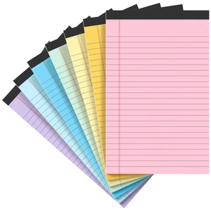 VITEVER Small Note Pads 5x8, 7 Pack, College Narrow Ruled, Perforated, Lined, 30 Sheets Each, Multicolor VITEVER Small Note Pads 5x8, 7 Pack, College Narrow Ruled, Perforated, Lined, 30 Sheets Each, Multicolor