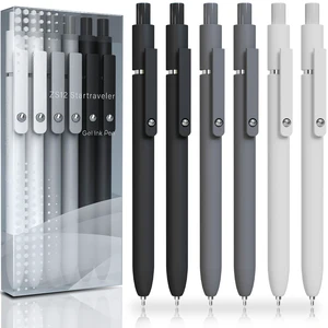 ACEES Gel Pens, 6 Pcs Retractable Quick Dry Black Ink Pen, 0.5mm Fine Point ACEES Gel Pens, 6 Pcs Retractable Quick Dry Black Ink Pen, 0.5mm Fine Point