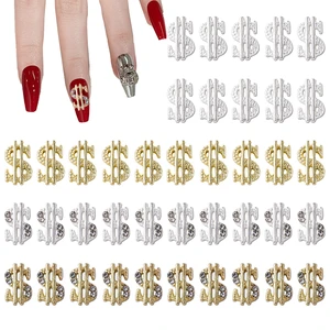 40PCS Money Dollar Nail Charms Gold and Silver 3D Alloy Dollar Money Nail Art Charms with Rhinestones for Women Nail Decoration DIY Design Crystals Shiny Nail Gem Crystals Jewelry 40PCS Money Dollar Nail Charms Gold and Silver 3D Alloy Dollar Money Nail Art Charms with Rhinestones for Women Nail Decoration DIY Design Crystals Shiny Nail Gem Crystals Jewelry