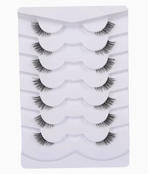 False Eyelashes Natural Half Lashes Short Wispy Clear Band Lashes Pack 7 Pairs Multipack False Eyelashes Natural Half Lashes Short Wispy Clear Band Lashes Pack 7 Pairs Multipack