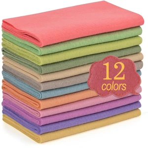XSEINO 12 Rolls 8"x35" 1.4mm Thick Soft Felt Fabric Sheet 12 Assorted Morandi Series Colors Felt Pack for DIY Craft Sewing Squares Nonwoven Patchwork XSEINO 12 Rolls 8"x35" 1.4mm Thick Soft Felt Fabric Sheet 12 Assorted Morandi Series Colors Felt Pack for DIY Craft Sewing Squares Nonwoven Patchwork