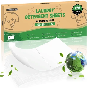Laundry Detergent Sheets - Up to 120 Loads (60 Sheets),Unscented,Plastic Free,Laundry Detergent Strips for Travel,Dorms, Home,Apartments,Liquidless Technology,Eco Friendly& Hypoallergenic Laundry Detergent Sheets - Up to 120 Loads (60 Sheets),Unscented,Plastic Free,Laundry Detergent Strips for Travel,Dorms, Home,Apartments,Liquidless Technology,Eco Friendly& Hypoallergenic