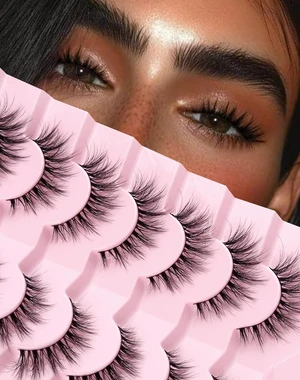 Easeful Cat Eye Lashes False Eyelashes Wispy Natural Lashes Mink Lashes Fluffy False Lashes Volume Natural Eyelashes Flared-05 Easeful Cat Eye Lashes False Eyelashes Wispy Natural Lashes Mink Lashes Fluffy False Lashes Volume Natural Eyelashes Flared-05