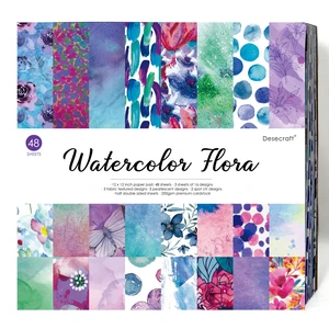 48 Sheets 6x6.5 Cardstock Paper Pad - Watercolor Flora - Pearl Textured UV Printed - Half Double Sided 200gsm Heavyweight for Card Making Origami Journaling Scrapbooking Supplies 48 Sheets 6x6.5 Cardstock Paper Pad - Watercolor Flora - Pearl Textured UV Printed - Half Double Sided 200gsm Heavyweight for Card Making Origami Journaling Scrapbooking Supplies