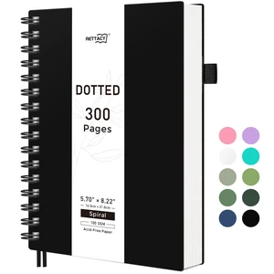 RETTACY Dotted Journal Notebook, 300 Pages, A5 Medium Size (5.7'' × 8.2'') RETTACY Dotted Journal Notebook, 300 Pages, A5 Medium Size (5.7'' × 8.2'')