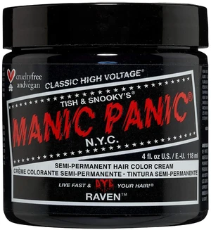 MANIC PANIC Classic Raven Semi Permanent Hair Color - Cool-Toned Black Hair Dye for Women & Men That Lasts 4-6 Weeks - Vegan, Ammonia & Cruelty-Free - Create & Mix Custom Shades (4oz) MANIC PANIC Classic Raven Semi Permanent Hair Color - Cool-Toned Black Hair Dye for Women & Men That Lasts 4-6 Weeks - Vegan, Ammonia & Cruelty-Free - Create & Mix Custom Shades (4oz)