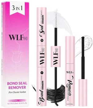 Waterproof Lash Cluster Glue Bond & Seal with Remover Kit, Long Lasting Eyelash Adhesive, Black (5ml+5ml) Waterproof Lash Cluster Glue Bond & Seal with Remover Kit, Long Lasting Eyelash Adhesive, Black (5ml+5ml)