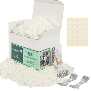 SAEUYVB 2lbs Natural Soy Wax Flakes for Candle Making SAEUYVB 2lbs Natural Soy Wax Flakes for Candle Making