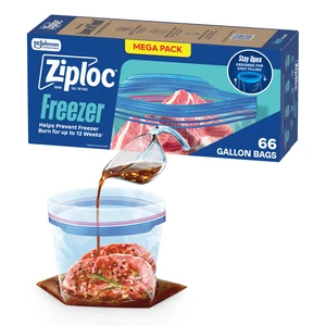 Ziploc Gallon Freezer Bags, Stand-Up Bottom, 66 Count Ziploc Gallon Freezer Bags, Stand-Up Bottom, 66 Count