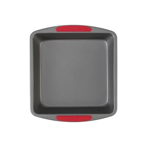 GoodCook MegaGrip 8x8-Inch Square Non-Stick Heavy-Gauge Steel Baking Pan with Silicone Grip Handles, Dishwasher Safe for Brownies, Bread, Cake & More GoodCook MegaGrip 8x8-Inch Square Non-Stick Heavy-Gauge Steel Baking Pan with Silicone Grip Handles, Dishwasher Safe for Brownies, Bread, Cake & More