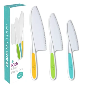 Tovla Jr. Kid Safe Knife Set for Real Cooking, Toddler Knives, Ages 4-12 Tovla Jr. Kid Safe Knife Set for Real Cooking, Toddler Knives, Ages 4-12