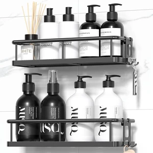 YASONIC Shower Caddy Adhesive, Rustproof Shower Organizer, Large Capacity Shower Shelves for Inside Shower, No Drilling Bathroom Organizers and Storage for Home Decor (2 Pack Black) YASONIC Shower Caddy Adhesive, Rustproof Shower Organizer, Large Capacity Shower Shelves for Inside Shower, No Drilling Bathroom Organizers and Storage for Home Decor (2 Pack Black)