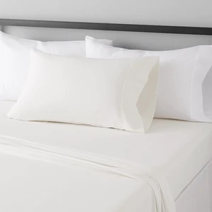Amazon Basics Lightweight Breathable Wrinkle-Free Brushed Microfiber 3 Piece Bed Sheet Set with 14-Inch Deep Pockets, Twin, Cream, Solid Amazon Basics Lightweight Breathable Wrinkle-Free Brushed Microfiber 3 Piece Bed Sheet Set with 14-Inch Deep Pockets, Twin, Cream, Solid
