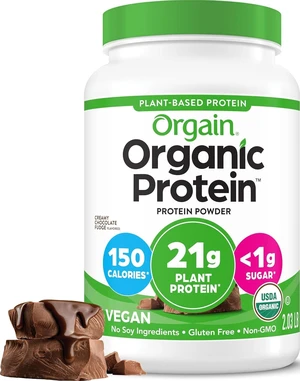 Orgain Organic Vegan Protein Powder, Creamy Chocolate Fudge - 21g Plant Protein, 6g Prebiotic Fiber, Low Net Carb, No Lactose Ingredients, No Added Sugar, Non-GMO, For Shakes & Smoothies, 2.03 lb Orgain Organic Vegan Protein Powder, Creamy Chocolate Fudge - 21g Plant Protein, 6g Prebiotic Fiber, Low Net Carb, No Lactose Ingredients, No Added Sugar, Non-GMO, For Shakes & Smoothies, 2.03 lb