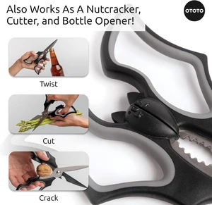 OTOTO Original Elizabat Kitchen Scissors - Halloween Goth Cute Bat Kitchen Shears, Bat Scissors, Gothic Scissors Utensils - Spooky Bats Halloween Gifts, Cute Gadgets, Kitchen Gadgets OTOTO Original Elizabat Kitchen Scissors - Halloween Goth Cute Bat Kitchen Shears, Bat Scissors, Gothic Scissors Utensils - Spooky Bats Halloween Gifts, Cute Gadgets, Kitchen Gadgets