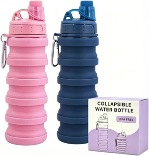 Collapsible Water Bottles Travel water bottle Sports Portable Sport Water Bottle Reusable Water Bottles comes with mountaineering Buckle 500ml silicone Water-proof camping water bottle Collapsible Water Bottles Travel water bottle Sports Portable Sport Water Bottle Reusable Water Bottles comes with mountaineering Buckle 500ml silicone Water-proof camping water bottle
