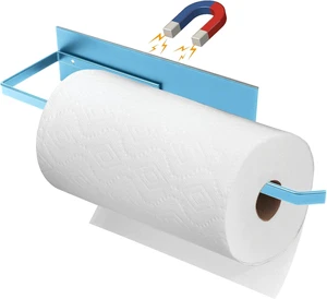 Paper Towel Holder Magnetic, Magnetic Paper Towel Holder for Fridge, Toilet Paper Roll Holder Magnet Towel Rack Wall Mount Shelf Bar for Towels Rolls Bathroom RV Dorm Kitchen Wall Decor, Blue Paper Towel Holder Magnetic, Magnetic Paper Towel Holder for Fridge, Toilet Paper Roll Holder Magnet Towel Rack Wall Mount Shelf Bar for Towels Rolls Bathroom RV Dorm Kitchen Wall Decor, Blue