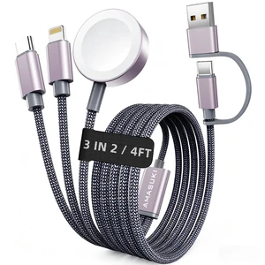 2026 Travel Essentials for Apple Watch Charger,Cruise Vacation Camping Essentials,iPhone Charger,Multi Charging Cable,3 in 2 Charging Docks for iWatch Series 11-2/Ultra,iPhone 17-12,Car 2026 Travel Essentials for Apple Watch Charger,Cruise Vacation Camping Essentials,iPhone Charger,Multi Charging Cable,3 in 2 Charging Docks for iWatch Series 11-2/Ultra,iPhone 17-12,Car