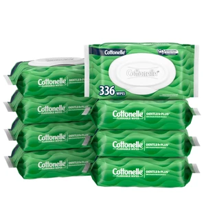 Cottonelle GentlePlus Flushable Wipes, 8 Packs, 42 Wipes per Pack Cottonelle GentlePlus Flushable Wipes, 8 Packs, 42 Wipes per Pack
