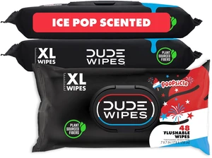 DUDE Wipes Poopsicle Adult Flushable Wet Wipes, Ice Pop Scented, 144 Count DUDE Wipes Poopsicle Adult Flushable Wet Wipes, Ice Pop Scented, 144 Count